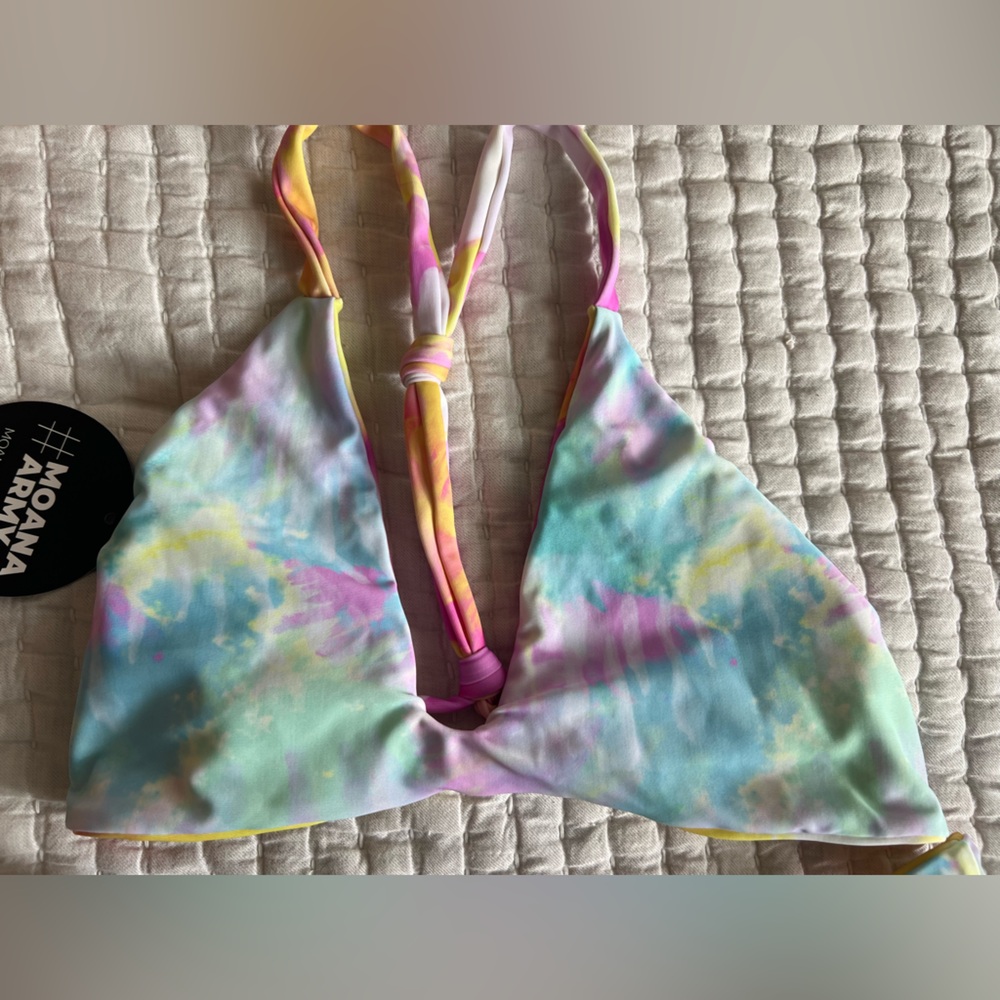 NWT Moana Bikini in Pink and Yellow Tie-Dye - Picture 4 of 5